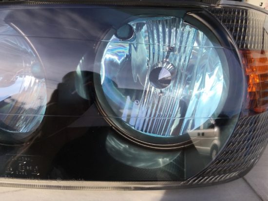 トヨタアルテッツァのヘッドライトクリア剥がれリペア完了時の状態