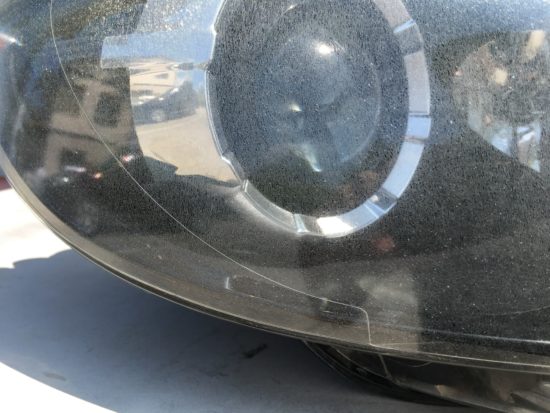 郵送施工 ｖｗ ゴルフ６ ヘッドライトクラック除去 クリア塗装仕上げ ヘッドライト黄ばみ110番